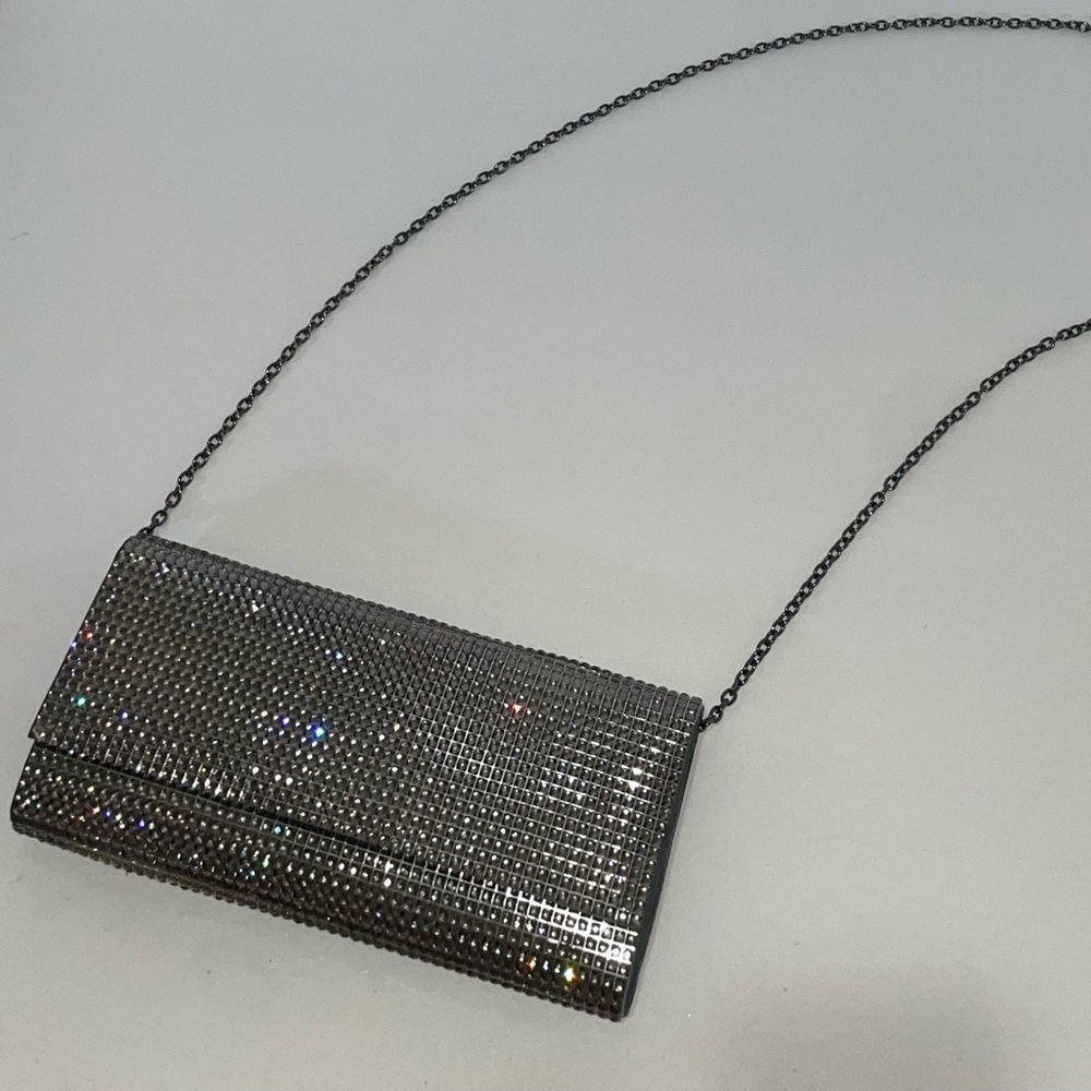 2 in 1: ALDO Silver Sequin Envelope Chain Clutch